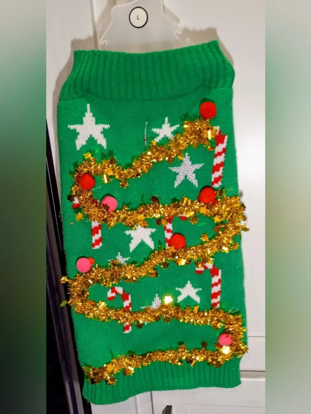 Ugly Dog Sweater NORTH PAW LG Christmas Tree Faux Fur Green BRAND-NEW w/tags